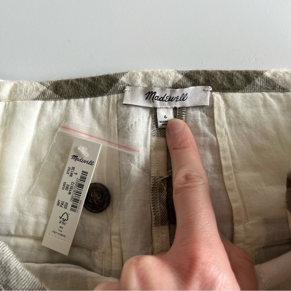 Madewell NWT Quilted Flannel Mini Skirt in Gingham Check, size 6 - Picture 6 of 12